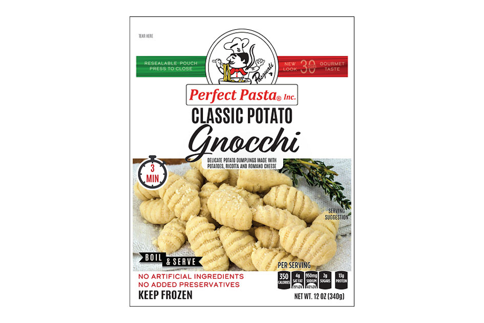 Classic Potato Gnocchi - 33070 - Perfect Pasta Inc - Premium Quality ...